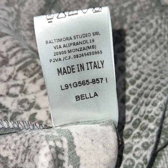 ANDAMANE BELLA PITON SNAKE PRINT MIDI SKIRT - Picture 10 of 10